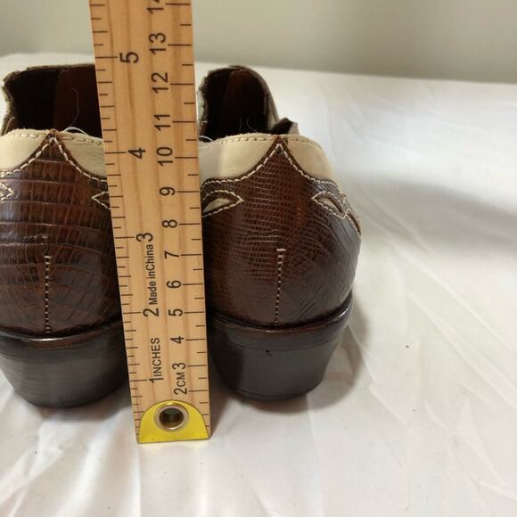 Nine West Vintage leather suede womens 7.5 western pointed toe booties shooties - Picture 10 of 11